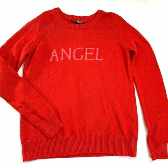 Victoria’s Secret crewneck Angel Gorgeous Sweater Red  Small - Picture 5 of 7